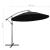 Umbrelă de soare suspendată, negru, 3 m, stâlp de aluminiu GartenMobel Dekor