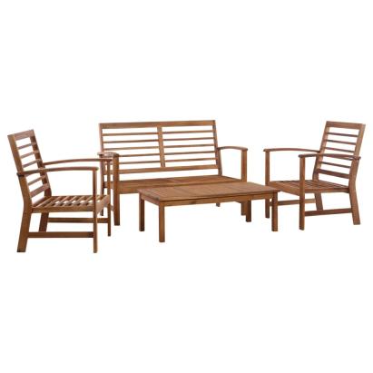 Set mobilier de grădină, 4 piese, lemn masiv de acacia  GartenMobel Dekor