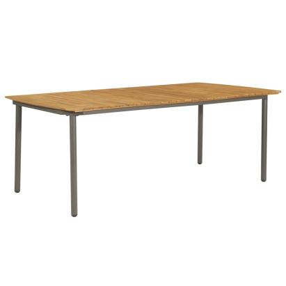 Masă de grădină, 200x100x72 cm, lemn masiv de acacia și oțel GartenMobel Dekor