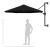 Umbrelă de soare de perete cu stâlp metalic, negru, 300 cm GartenMobel Dekor
