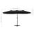 Umbrelă de soare exterior cu stâlp aluminiu, negru, 460x270 cm GartenMobel Dekor