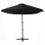 Umbrelă de soare exterior cu stâlp aluminiu, negru, 460x270 cm GartenMobel Dekor