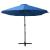 Umbrelă soare exterior cu stâlp aluminiu, albastru, 460x270 cm GartenMobel Dekor