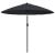 Umbrelă de soare de exterior, stâlp aluminiu, negru, 270 cm GartenMobel Dekor