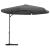 Umbrelă soare de exterior, stâlp din oțel, antracit, 300x250 cm GartenMobel Dekor