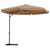 Umbrelă de soare de exterior, stâlp din oțel, gri taupe, 300 cm GartenMobel Dekor