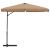 Umbrelă de soare de exterior, stâlp din oțel, gri taupe, 300 cm GartenMobel Dekor