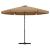 Umbrelă de soare de exterior, stâlp din oțel, gri taupe, 300 cm GartenMobel Dekor