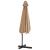 Umbrelă de soare de exterior, stâlp din oțel, gri taupe, 300 cm GartenMobel Dekor