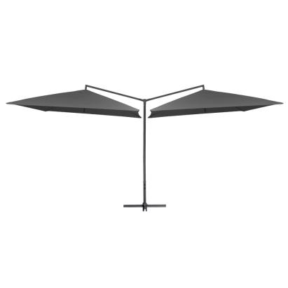 Umbrelă de soare cu stâlp din oțel, antracit, 250x250 cm GartenMobel Dekor