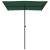 Umbrelă de soare de exterior, stâlp aluminiu, verde, 180x110 cm  GartenMobel Dekor