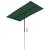 Umbrelă de soare de exterior, stâlp aluminiu, verde, 180x110 cm  GartenMobel Dekor