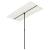 Umbrelă de soare exterior stâlp aluminiu alb nisipiu 180x110 cm  GartenMobel Dekor