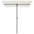 Umbrelă de soare exterior stâlp aluminiu alb nisipiu 180x110 cm  GartenMobel Dekor