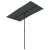Umbrelă de soare exterior, stâlp aluminiu, antracit, 180x110 cm  GartenMobel Dekor