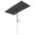 Umbrelă de soare exterior, stâlp aluminiu, antracit, 180x110 cm  GartenMobel Dekor