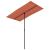 Umbrelă de soare exterior cu stâlp aluminiu cărămiziu 180x110cm  GartenMobel Dekor
