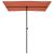 Umbrelă de soare exterior cu stâlp aluminiu cărămiziu 180x110cm  GartenMobel Dekor