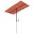 Umbrelă de soare exterior cu stâlp aluminiu cărămiziu 180x110cm  GartenMobel Dekor
