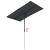 Umbrelă de soare exterior, stâlp aluminiu, negru, 180x110 cm  GartenMobel Dekor