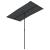 Umbrelă de soare exterior, stâlp aluminiu, negru, 180x110 cm  GartenMobel Dekor