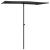 Umbrelă de soare exterior, stâlp aluminiu, negru, 180x110 cm  GartenMobel Dekor