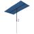 Umbrelă soare exterior stâlp aluminiu albastru azur 180x110cm  GartenMobel Dekor