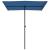 Umbrelă soare exterior stâlp aluminiu albastru azur 180x110cm  GartenMobel Dekor