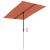 Umbrelă de soare exterior, stâlp aluminiu, cărămiziu, 2x1,5 cm GartenMobel Dekor