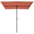 Umbrelă de soare exterior, stâlp aluminiu, cărămiziu, 2x1,5 cm GartenMobel Dekor