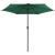 Umbrelă de soare cu stâlp aluminiu, verde, 270 x 246 cm GartenMobel Dekor