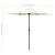 Umbrelă de soare cu stâlp aluminiu, alb nisipiu, 270 x 246 cm GartenMobel Dekor