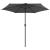 Umbrelă de soare cu stâlp aluminiu, antracit, 270 x 246 cm GartenMobel Dekor
