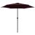 Umbrelă de soare cu stâlp aluminiu, roșu închis, 270 x 246 cm GartenMobel Dekor