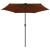 Umbrelă de soare cu stâlp aluminiu, cărămiziu, 270 x 246 cm GartenMobel Dekor