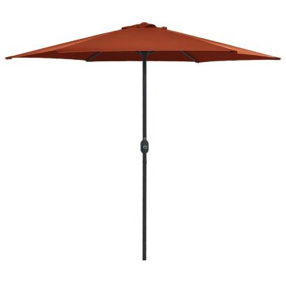 Umbrelă de soare cu stâlp aluminiu, cărămiziu, 270 x 246 cm GartenMobel Dekor