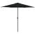 Umbrelă de soare cu stâlp aluminiu, negru, 270 x 246 cm GartenMobel Dekor
