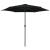 Umbrelă de soare cu stâlp aluminiu, negru, 270 x 246 cm GartenMobel Dekor