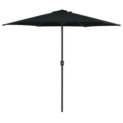 Umbrelă de soare cu stâlp aluminiu, negru, 270 x 246 cm GartenMobel Dekor