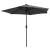 Umbrelă de soare cu LED și stâlp aluminiu, antracit, 270 cm GartenMobel Dekor