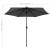 Umbrelă de soare cu LED și stâlp aluminiu, antracit, 270 cm GartenMobel Dekor