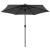 Umbrelă de soare cu LED și stâlp aluminiu, antracit, 270 cm GartenMobel Dekor
