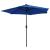 Umbrelă de soare, LED-uri și stâlp aluminiu, azur, 270 cm GartenMobel Dekor