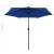 Umbrelă de soare, LED-uri și stâlp aluminiu, azur, 270 cm GartenMobel Dekor