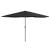 Umbrelă de soare de exterior, stâlp metalic, negru, 400 cm GartenMobel Dekor