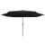 Umbrelă de soare de exterior, stâlp metalic, negru, 400 cm GartenMobel Dekor