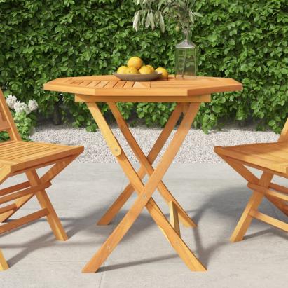 Masă de grădină pliabilă, 85 x 85 x 76 cm, lemn masiv de tec GartenMobel Dekor