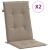 Perne scaun spătar înalt 2 buc., gri taupe, 120x50x3 cm, textil GartenMobel Dekor