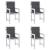 Perne scaun cu spătar mic, 4 buc., antracit, textil oxford GartenMobel Dekor