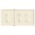 Perne cu spătar mic, 4 buc. crem 100x50x3 cm textil oxford GartenMobel Dekor
